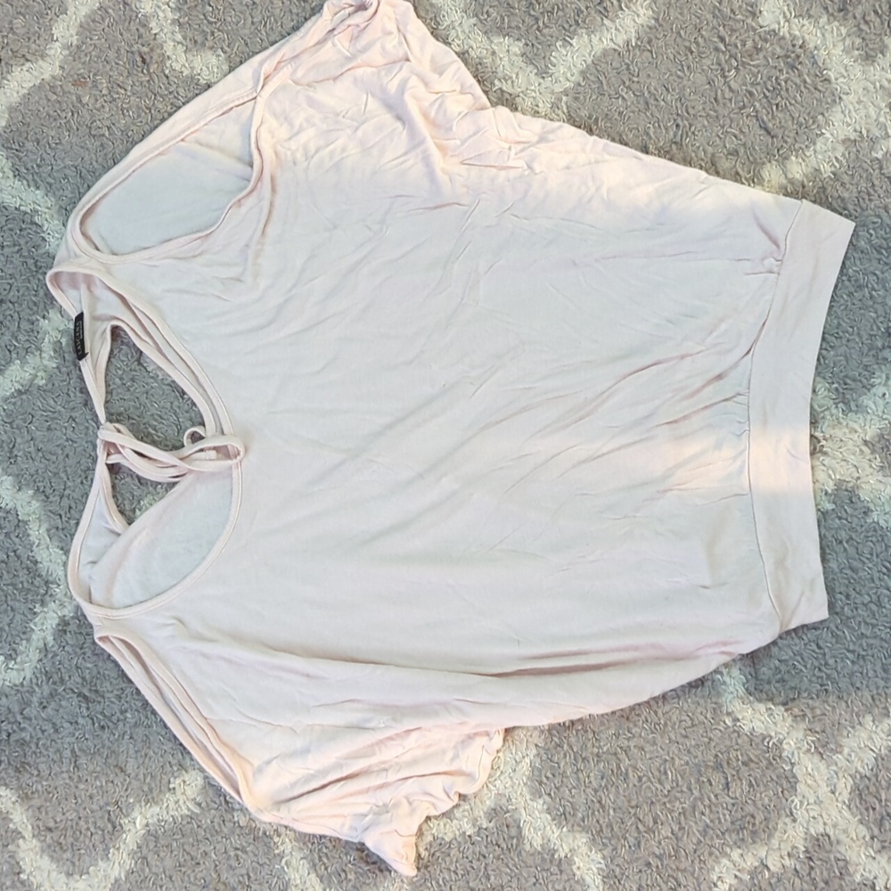Light pink cold shoulder top